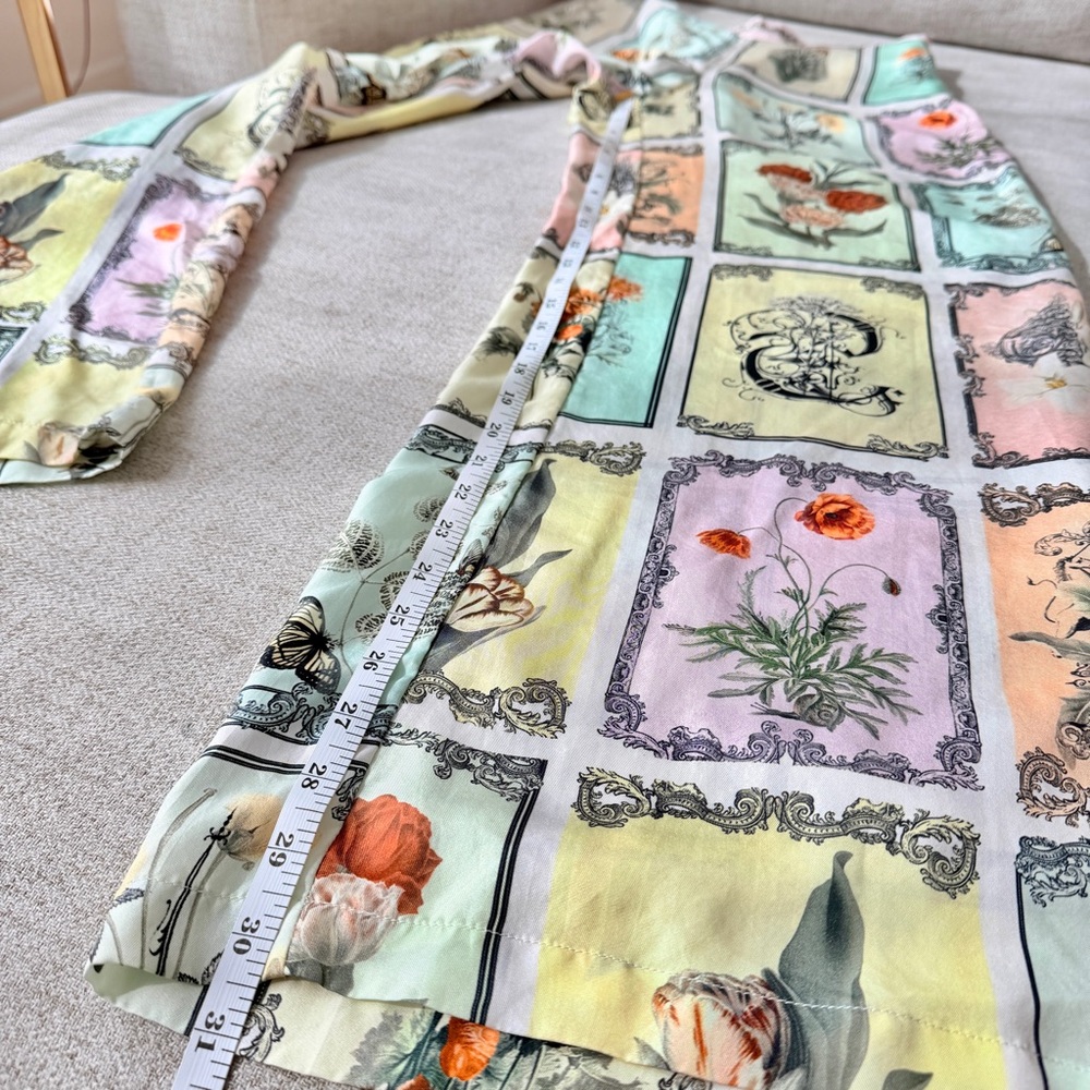 ๐ธ CAMILLA Silk Floral Long Live Letterpress Minimal Wide Leg Pants Small S - Picture 13 of 16